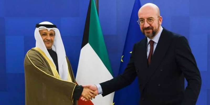 السفير نواف العنزي يقدم أوراق اعتماده لرئيس المجلس الأوروبي