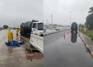 الصالح: شبكة تصريف مياه الأمطار قادرة على استيعاب التدفقات